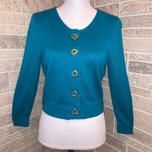 Calvin Klein Blue Toggle Clasp Cardigan Sweater